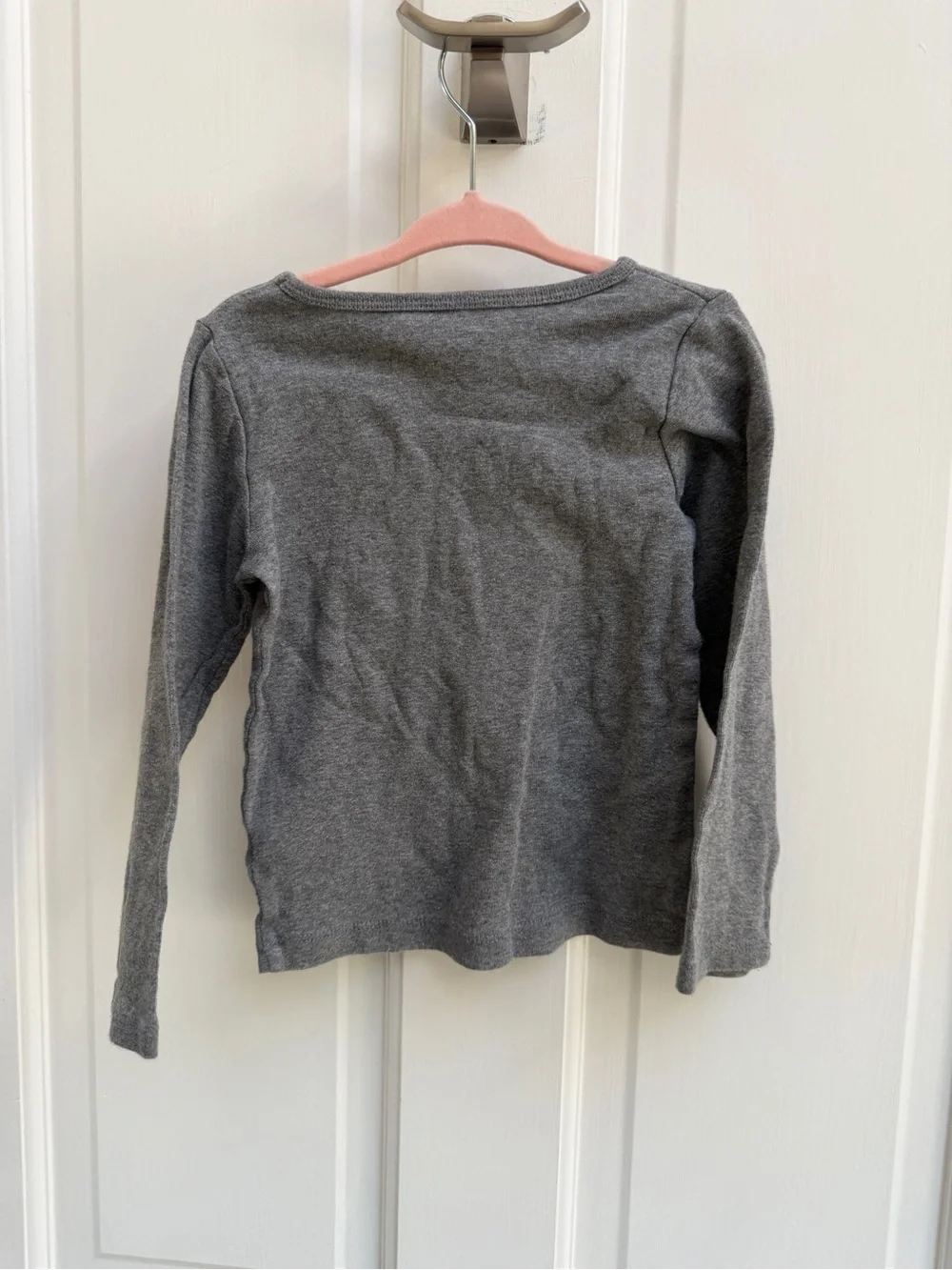 Carter's 4T Girls Gray Long-Sleeve Tee Shirt Top Dance Your Heart Out Ballet